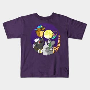 Party wolf moon Kids T-Shirt